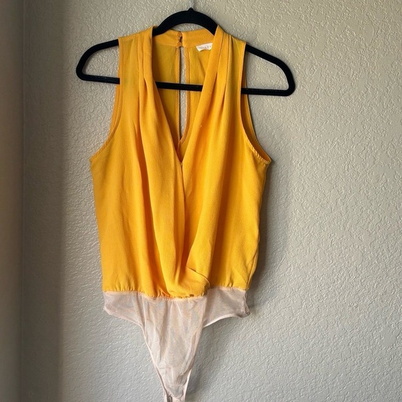 Lush Tops - Lush yellow Halter Bodysuit Size Medium